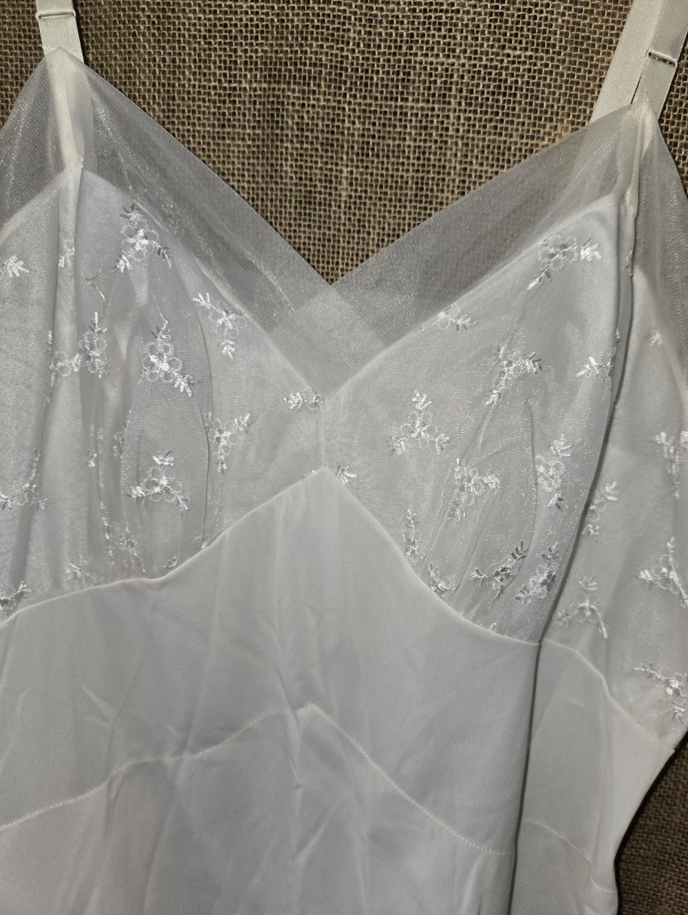 EUC Vintage 1960s Artemis Lined Slip Nightgown Dress White - Picture 4 of 8